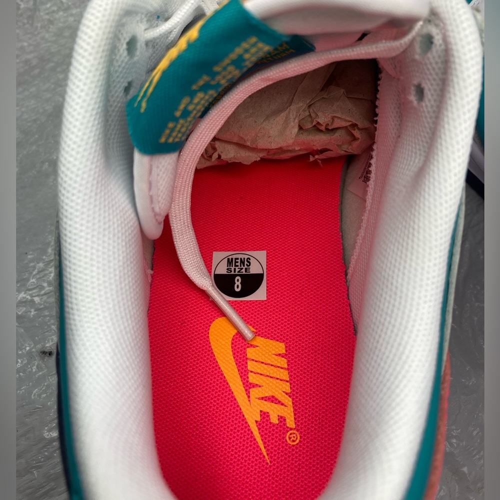 Nike White and Teal Sneakers - Picture 8 of 11